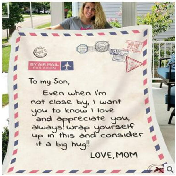 Customized Blanket Consider It A Big Hug Great Gift for Son Personalized Name 2 Fleece Quilts Blanket Size Best Decorative for Bedroom Living Room Home Decor Bed Couch Customized Blanket Consider It A Big Hug Great Gift for Son Personalized Name 2 Fleece Quilts Blanket Size Best Decorative for Bedroom Living Room Home Decor Bed Couch